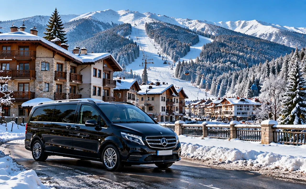 Istanbul to Bulgaria Bansko ski resort transfer illustration